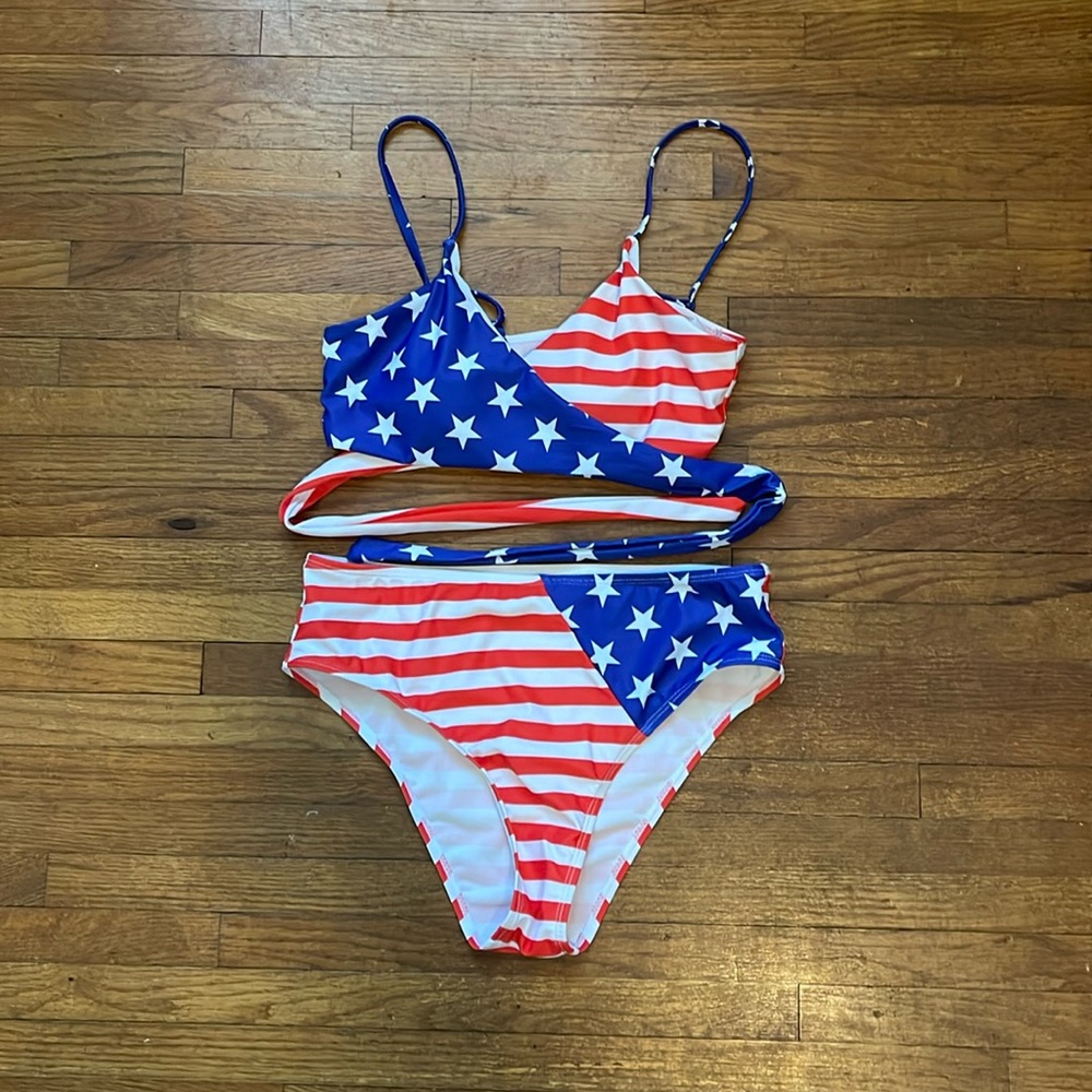 American flag bikini swim suit women’s size M